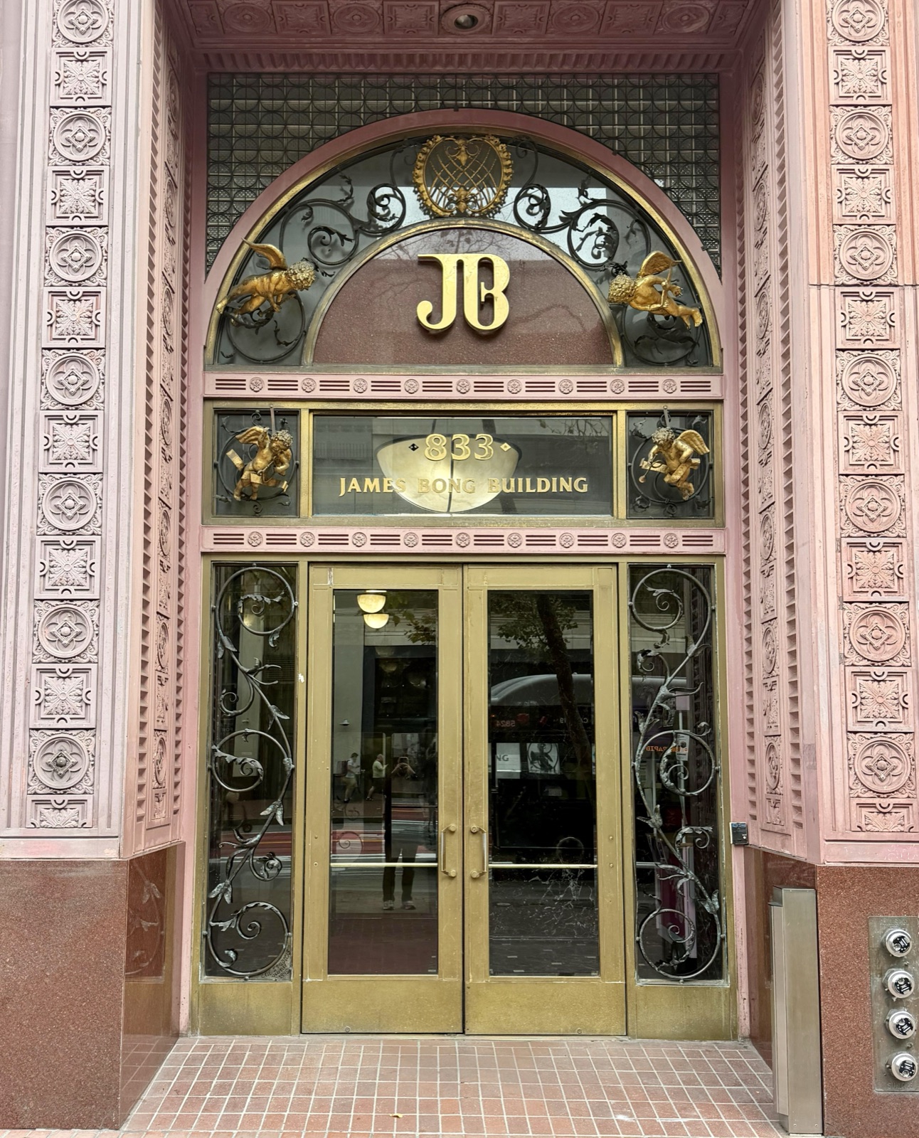Entrance of the James Bong Building at 833 Market Street